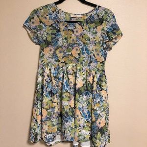 Elodie Floral Crepe Dress XS Nordstrom
